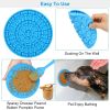 2pcs Dog Lick Pad Pet Shower Grooming Slow Feeder Dog Distraction Mat Slow Treat Dispensing Mat With Powerful Suction