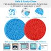 2pcs Dog Lick Pad Pet Shower Grooming Slow Feeder Dog Distraction Mat Slow Treat Dispensing Mat With Powerful Suction