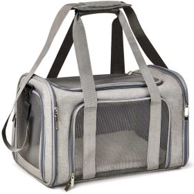 Pet Carrier for Dogs and Puppies, Gray, (Suitable For Daily Travel), 22 Lbs