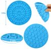 2pcs Dog Lick Pad Pet Shower Grooming Slow Feeder Dog Distraction Mat Slow Treat Dispensing Mat With Powerful Suction