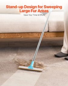Pet Hair Carpet Rake 35.83-55.51 in Adjustable Long Handle Pet Hair Broom Tool