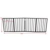 Pet Gate – Dog Gate for Doorways; Stairs or House – Freestanding; Folding ; Dark Brown; Arc Wooden