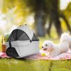 4 Wheels Pet Stroller Foldable Carrier Strolling Cart Travel Jogger Pet Stroller with Removable Liner Storage Basket for Dog