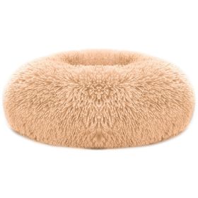 Pet Dog Bed Soft Warm Fleece Puppy Bed Dog Cozy Nest Sofa Bed Cushion For S/M Dog (Option: Brown_M)