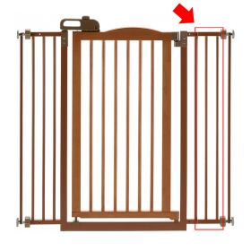 Tall One-Touch Gate II Extension (Option: Touch Gate II Extension in Brown)