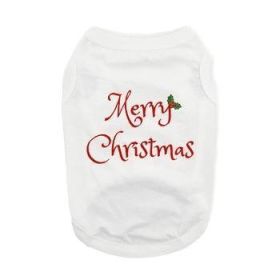Merry Christmas Dog Shirt - White (Option: Medium)