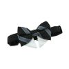 Universal Dog Bow Tie - Black and Silver Stripe