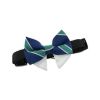 Universal Dog Bow Tie - Navy Blue and Green Stripe