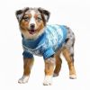 Combed Cotton Snowflake and Hearts Dog Sweater - Blue