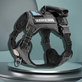 Pet Harness And Leash Set For Dog Adjustable No Pull Service Dog Vest Harness For Walking (Color: Red, size: M)