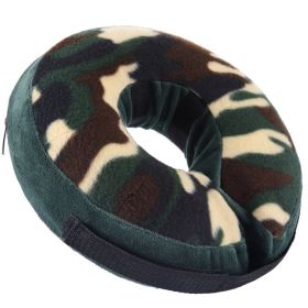 Soft Dog Cone Collar for After Surgery - Inflatable Dog Neck Donut Collar - Elizabethan Collar for Dogs Recovery (colour: CQLQ06 Camo Velcro, size: L)