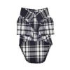 Flannel Dog Shirt - Black and White Plaid