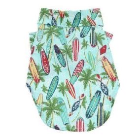 Hawaiian Camp Shirt - Surfboards and Palms (Option: Medium)