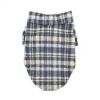 Flannel Dog Shirt - Gray and Blue Plaid