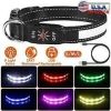 Light Up Dog Collar LED Dog Collar Safety Night Glowing Dog Collar with 9 Light Colors IPX7 Waterproof USB Rechargeable S/M/L
