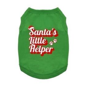 Santa's Little Helper Dog Shirt - Green (Option: X-Small)