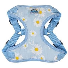 Wrap and Snap Choke Free Dog Harness by Doggie Design - Blue Daisy (Option: Medium)